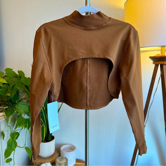 New Lululemon LA Reversible Mock Neck size 10 in Copper Brown NWT - Picture 8 of 10